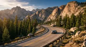 Winding mountain road